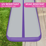 Powertrain 4m x 1m Air Track Inflatable Gymnastics Mat - Purple Grey - Extra Image
