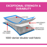 Powertrain 4m x 1m Air Track Inflatable Gymnastics Mat - Blue - Side View