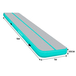 Powertrain 5m x 1m Air Track Inflatable Gymnastics Mat - Green