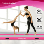 Powertrain 6m x 1m x 20cm Air Track Inflatable Gymnastics Mat - Pink