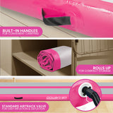 Powertrain 6m x 1m x 20cm Air Track Inflatable Gymnastics Mat - Pink - Close-Up Angle