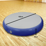 Powertrain 1m Air Track Spot Round Inflatable Tumbling Mat - Dark Blue - Extra Image