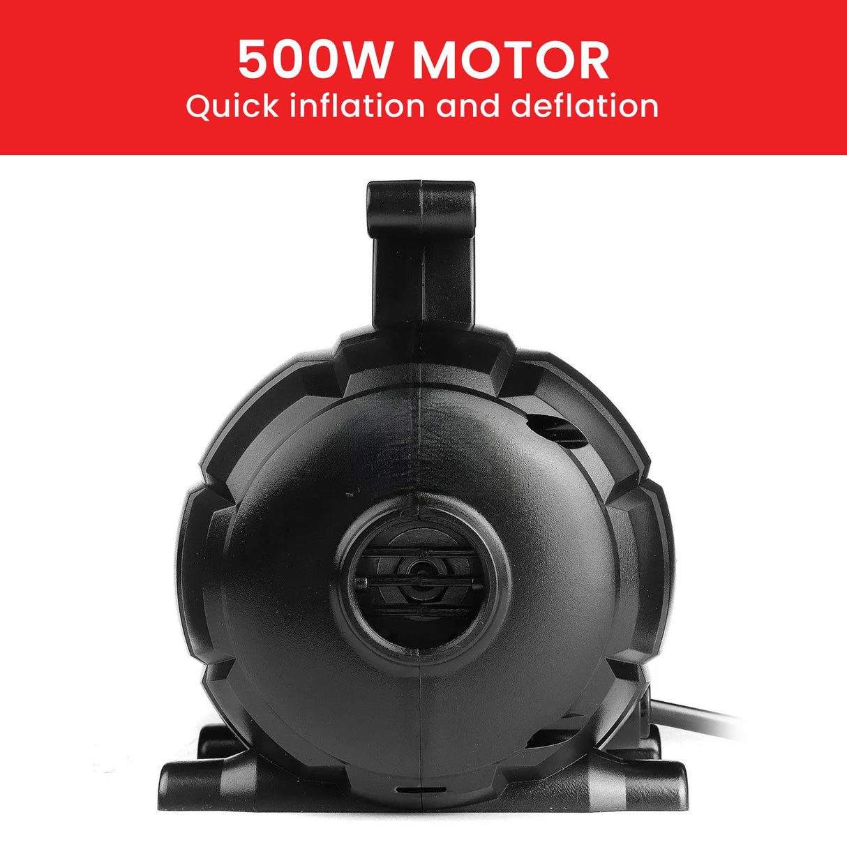Powertrain 500W Electric Air Pump for Air Track Mat, Air Mattress, Pool Floats and Toys