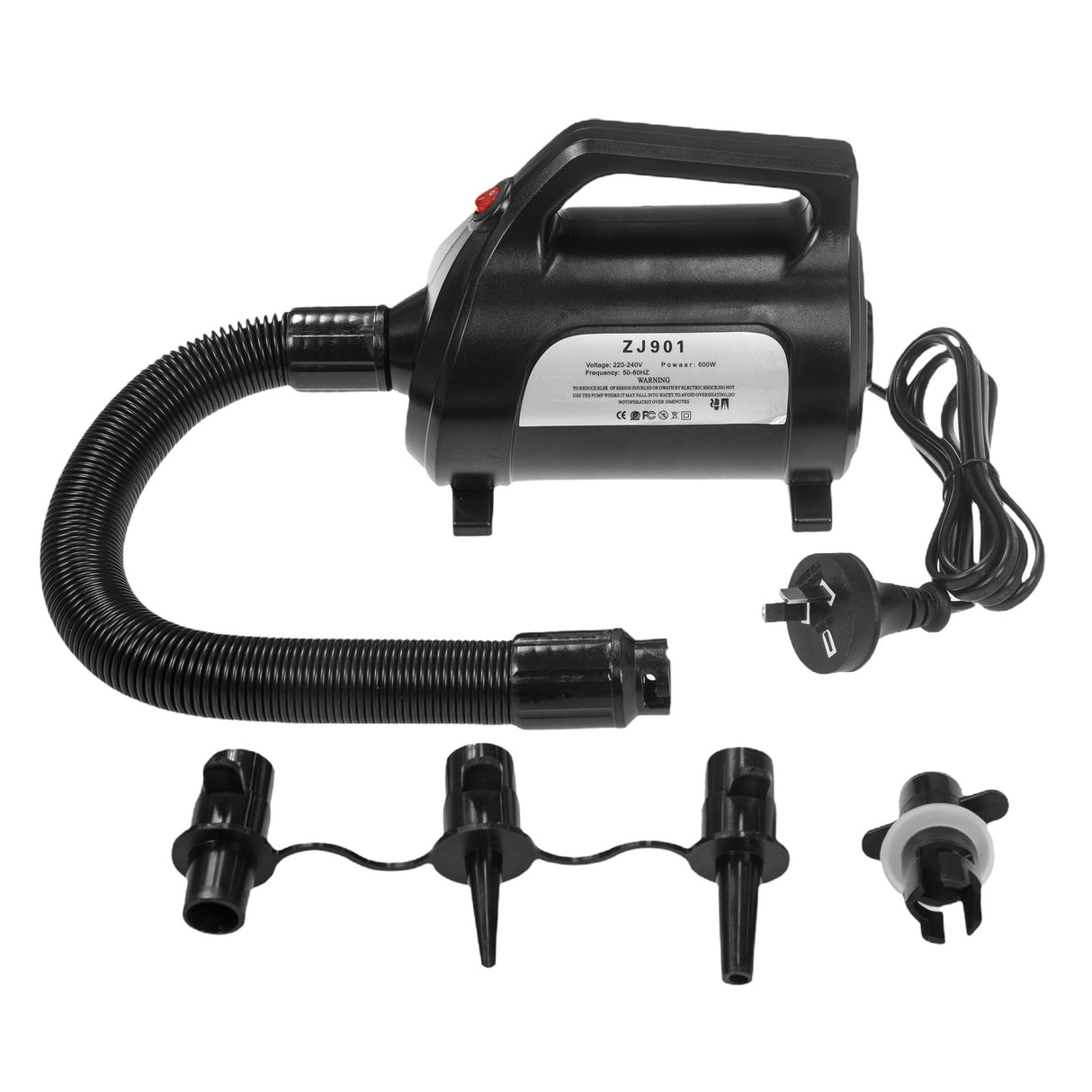 600W Portable Electric Air Pump for Air Tracks Inflatable Beds Toys