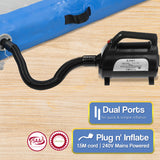 600W Portable Electric Air Pump for Air Tracks Inflatable Beds Toys