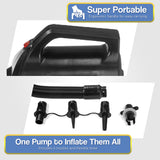 600W Portable Electric Air Pump for Air Tracks Inflatable Beds Toys