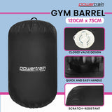 Powertrain Inflatable Air Barrel Exercise Roller 120cm x 75cm - Black - Low Angle