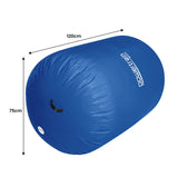 Powertrain Inflatable Air Barrel Exercise Roller 120cm x 75cm - Blue - Side View