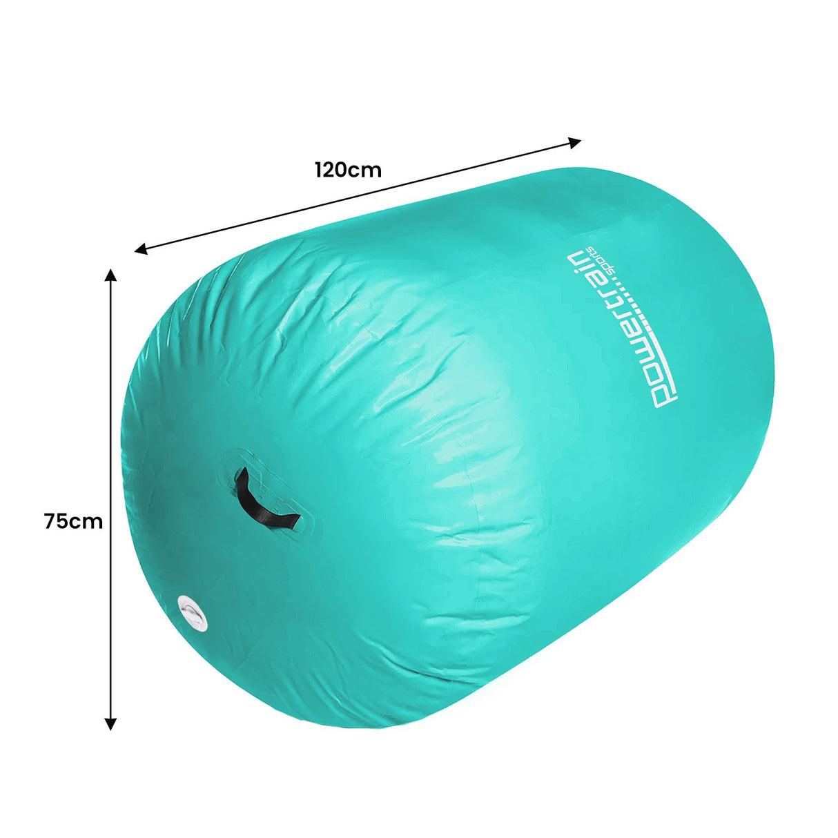 Powertrain Inflatable Air Barrel Exercise Roller 120cm x 75cm - Green