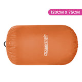 Powertrain Inflatable Air Barrel Exercise Roller 120cm x 75cm - Orange - Front View