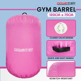 Powertrain Inflatable Air Barrel Exercise Roller 120cm x 75cm - Pink - Low Angle