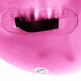 Powertrain Inflatable Air Barrel Exercise Roller 120cm x 75cm - Pink