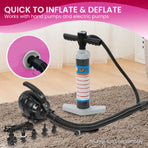 Powertrain Inflatable Air Barrel Exercise Roller 120cm x 75cm - Pink