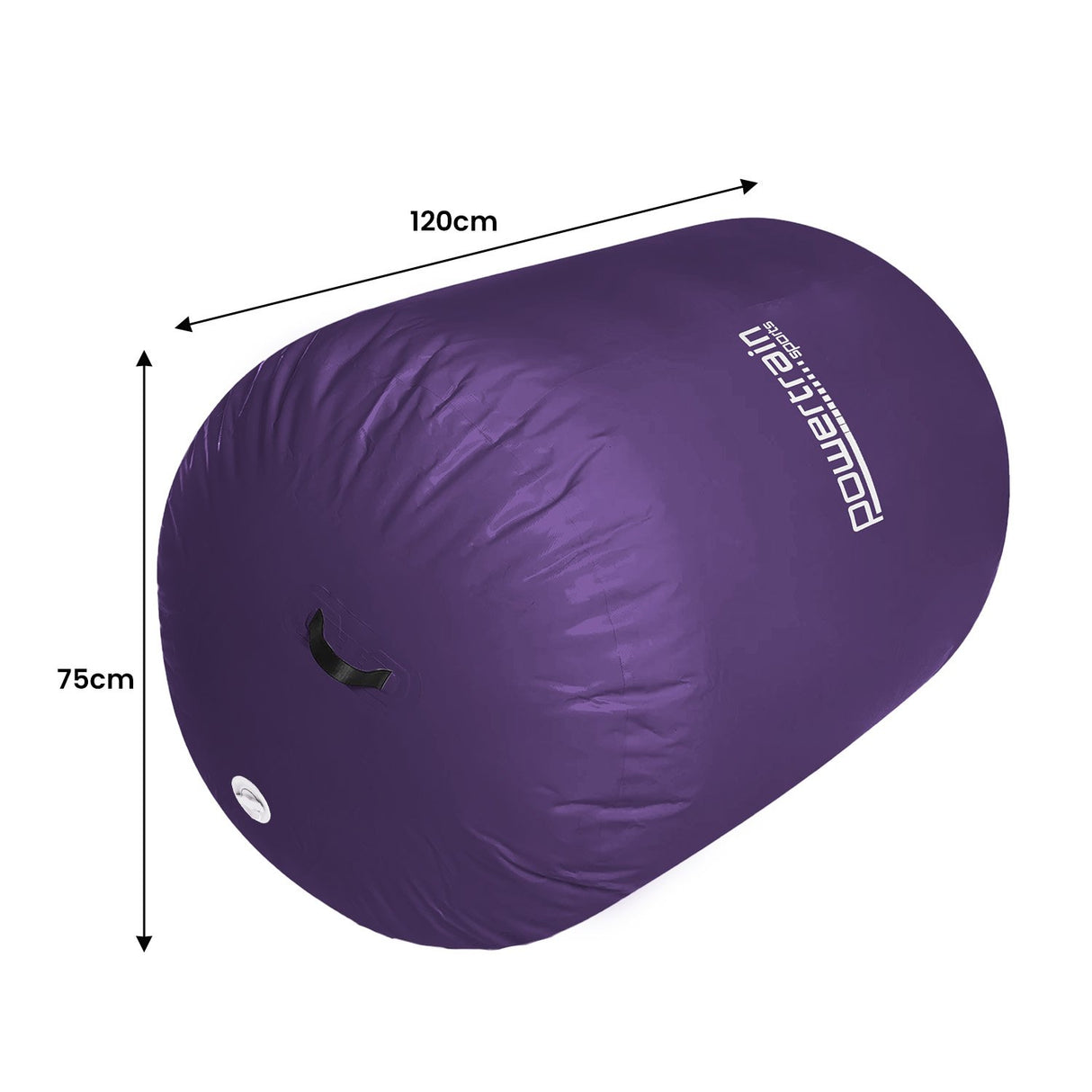 Powertrain Inflatable Air Barrel Exercise Roller 120cm x 75cm - Purple
