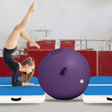 Powertrain Inflatable Air Barrel Exercise Roller 120cm x 75cm - Purple - Close-Up Angle
