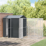 Bird Cage Anthracite 418 x 210 x 247 cm Galvanised Steel - Side View