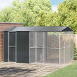 Bird Cage Anthracite 430 x 310 x 247 cm Galvanised Steel - Front View