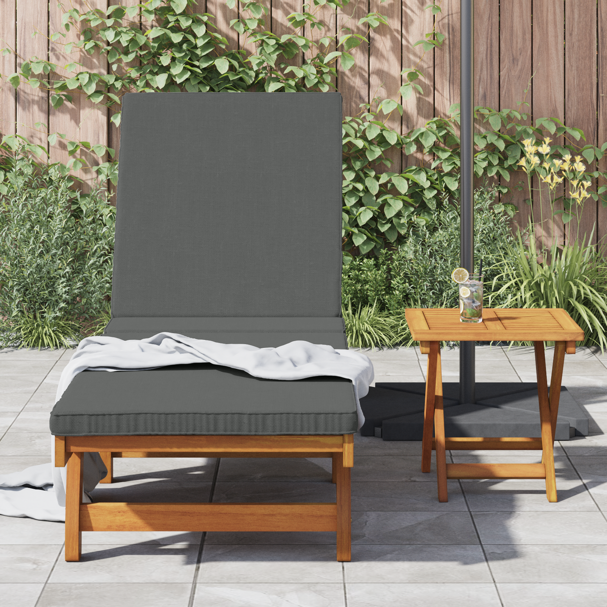Sun Lounger Reclining 1-person 2 pcs Brown Solid Acacia Wood