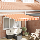 Retractable Awning Yellow and Orange 300 x 250 cm - Front View