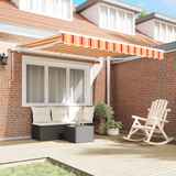 Retractable Awning Yellow and Orange 300 x 250 cm - Side View