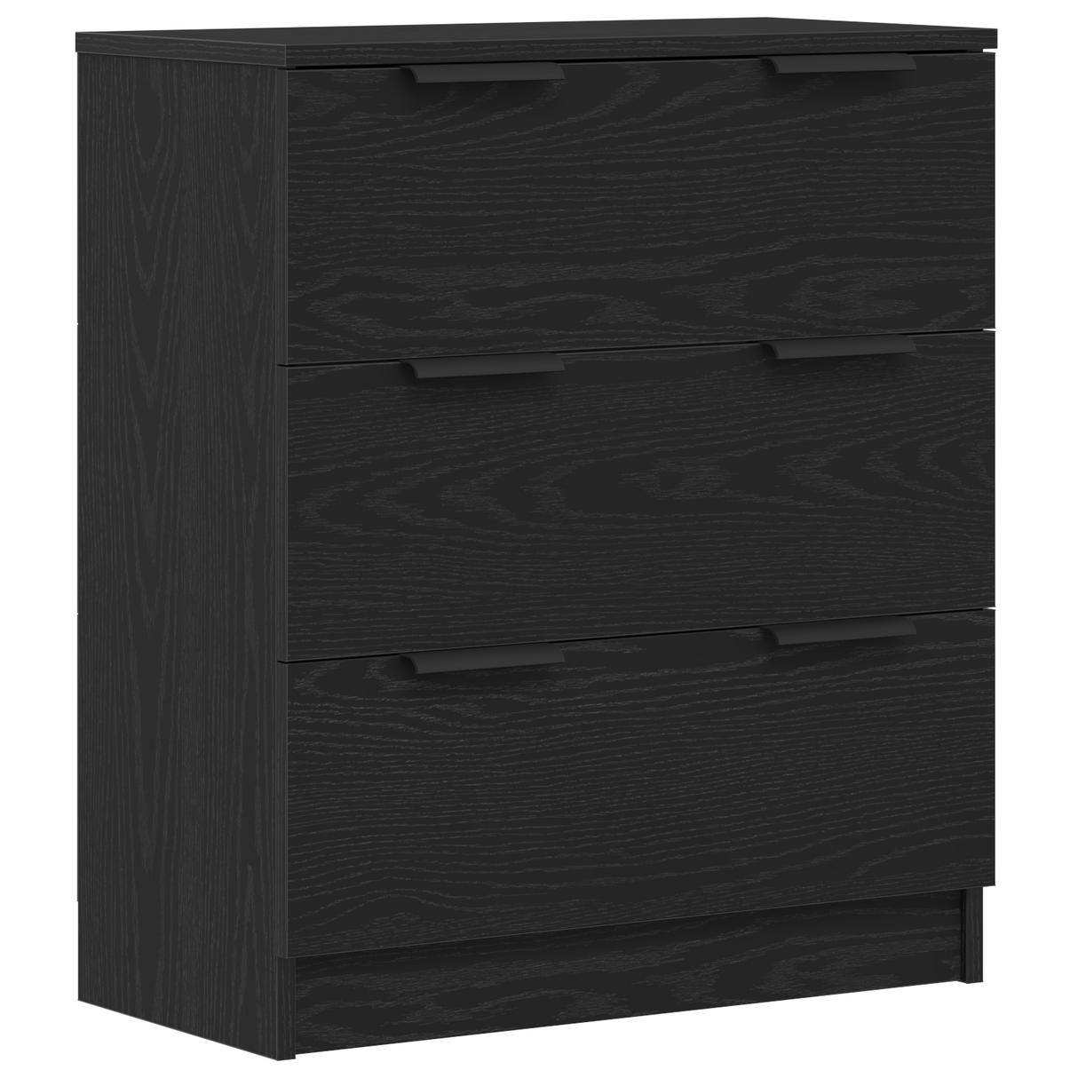 Sideboard 3 pcs Black Oak 180 x 30 x 70 cm Engineered Wood