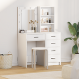 Dressing Table 2 pcs White 50 x 41 x 135 cm Engineered wood - Side View