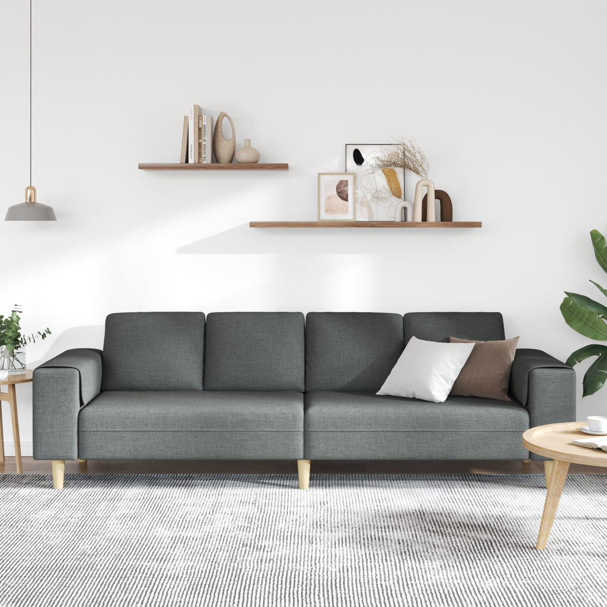 Sofa Set Dark grey Fabric