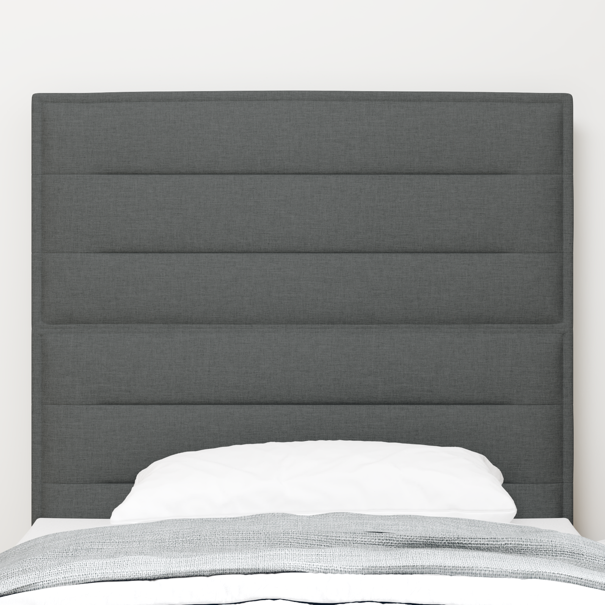 Headboard Dark Grey 80 cm Fabric