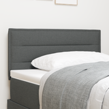 LED Headboard with LED Strip Lights Dark Grey 100 cm Polyester - Front View