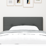LED Headboard with LED Strip Lights Dark Grey 100 cm Polyester