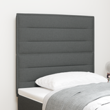 LED Headboard with LED Strip Lights Dark Grey 80 cm Polyester - Front View