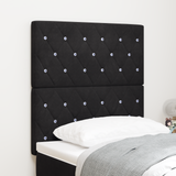 LED Headboard with LED Strip Lights Black 80 cm Polyester