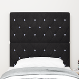 LED Headboard with LED Strip Lights Black 80 cm Polyester - Side View