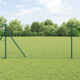 Embedded Fence Post 26 pcs Green Powder-Coated Steel