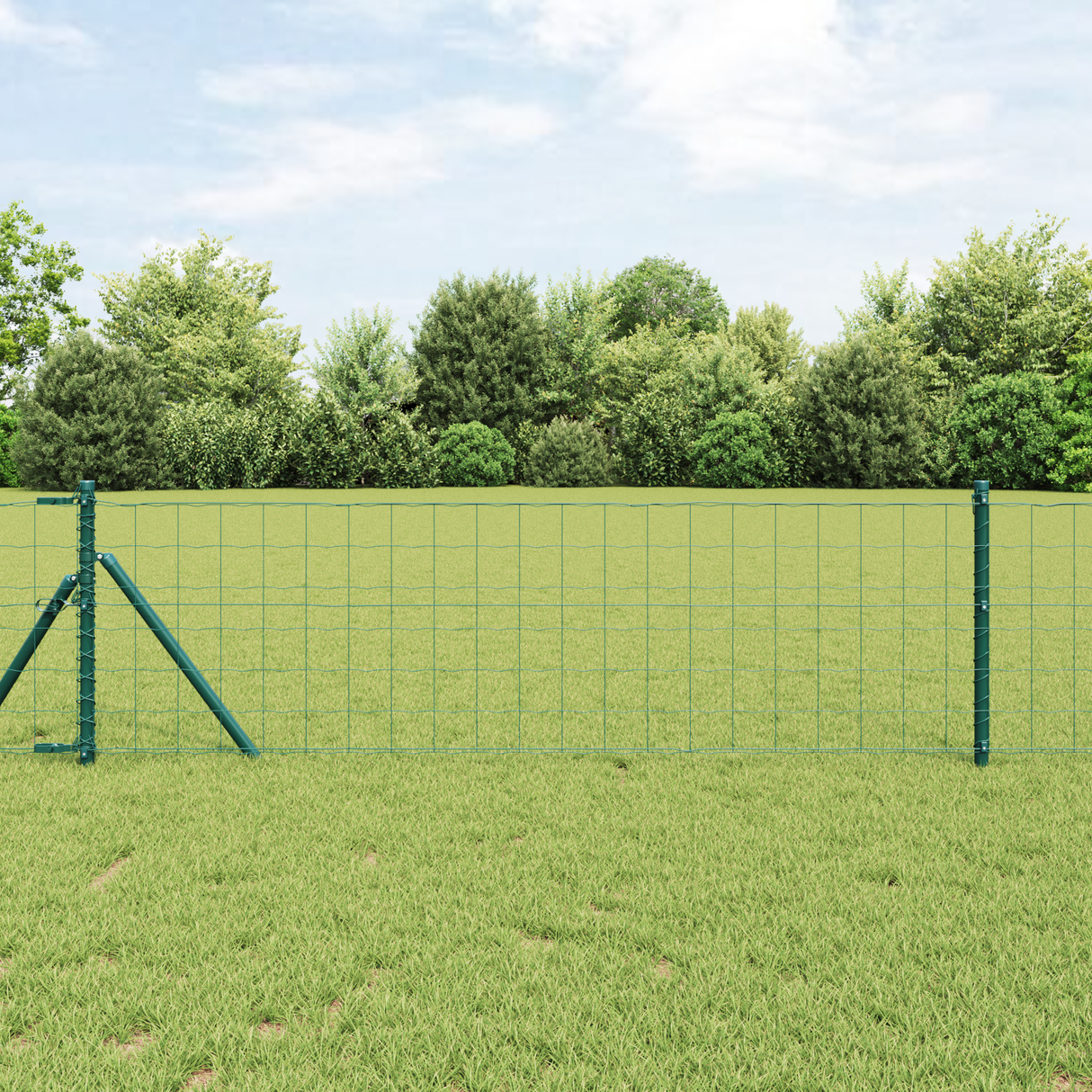 Euro Fence Ground Fix 10 x 0,8 m PVC-Coated Steel Green Mesh