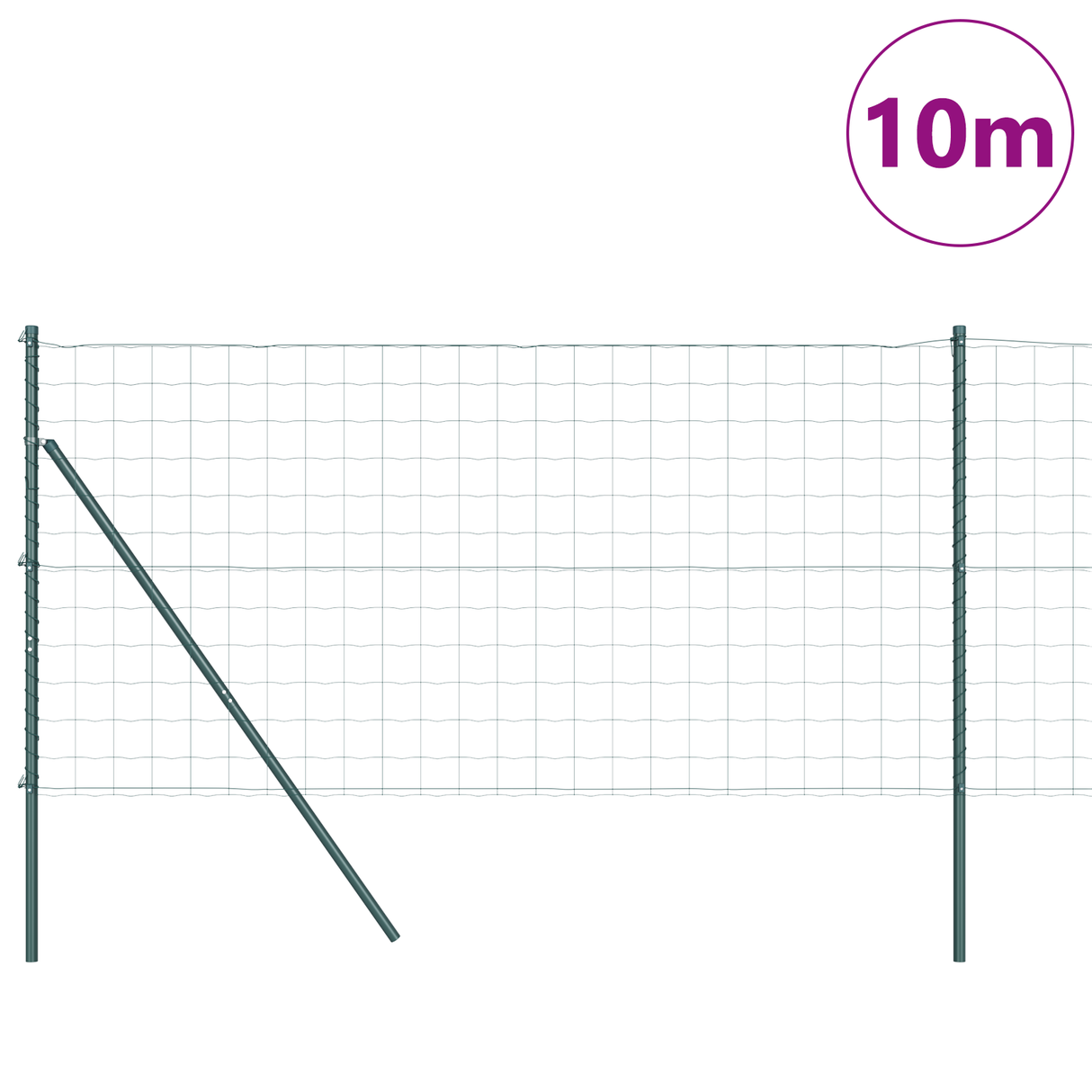 Euro Fence Ground Fix 10 x 1,2 m PVC-Coated Steel Green Mesh