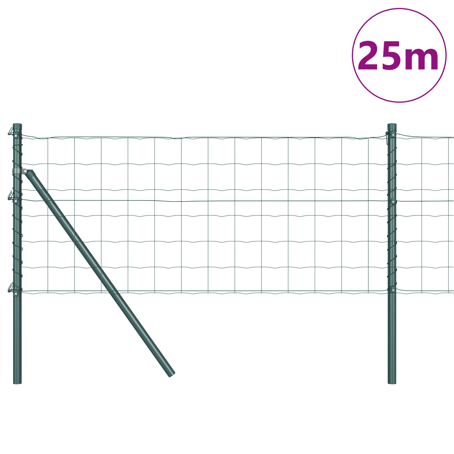 Euro Fence Ground Fix 25 x 0,8 m PVC-Coated Steel Green Mesh