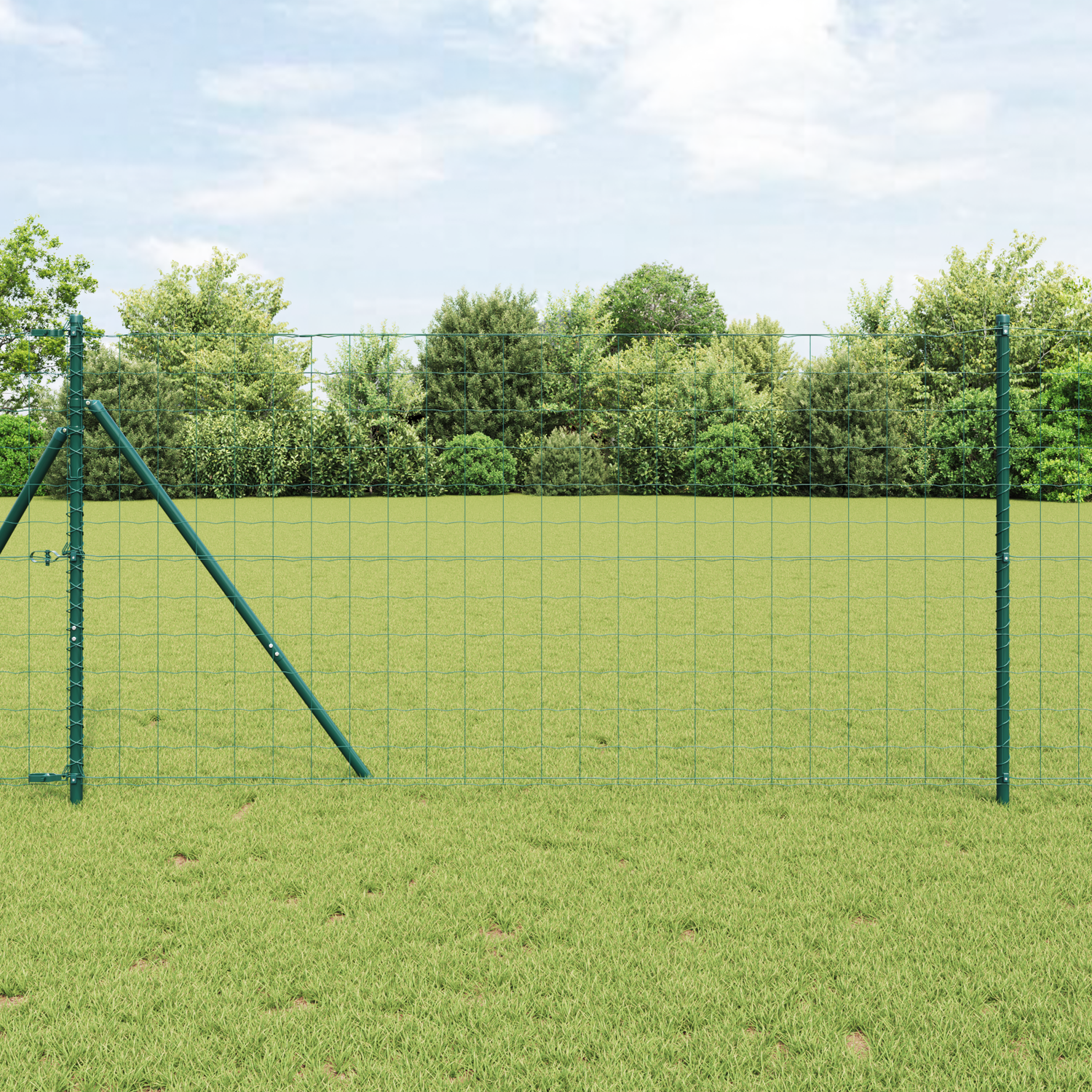 Euro Fence Ground Fix 25 x 1,2 m PVC-Coated Steel Green Mesh