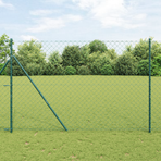 Chainlink Fence Ground Fix 1,5 x 25 m PVC-Coated Steel Green