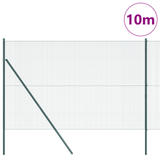 Welded Wire Fence Ground Fix 10 x 1,5 m PVC-Coated Steel Green