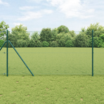 Welded Wire Fence Ground Fix 25 x 1 m PVC-Coated Steel Green