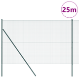 Welded Wire Fence Ground Fix 25 x 1,5 m PVC-Coated Steel Green