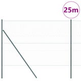 Hexagonal Fence Ground Fix 25 x 1,5 m PVC-Coated Steel Green