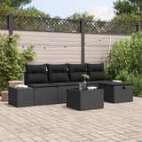Sofa Set with Cushion 5 pcs Poly Rattan