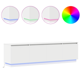 TV Cabinet with LED White 180 x 38 x 49 cm Engineered Wood