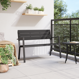 Garden Bench Black 118 x 54 x 77cm Steel
