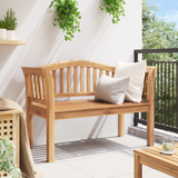 Bench Brown 120 x 53,5 x 85 cm Solid Teak wood - Top-Down View