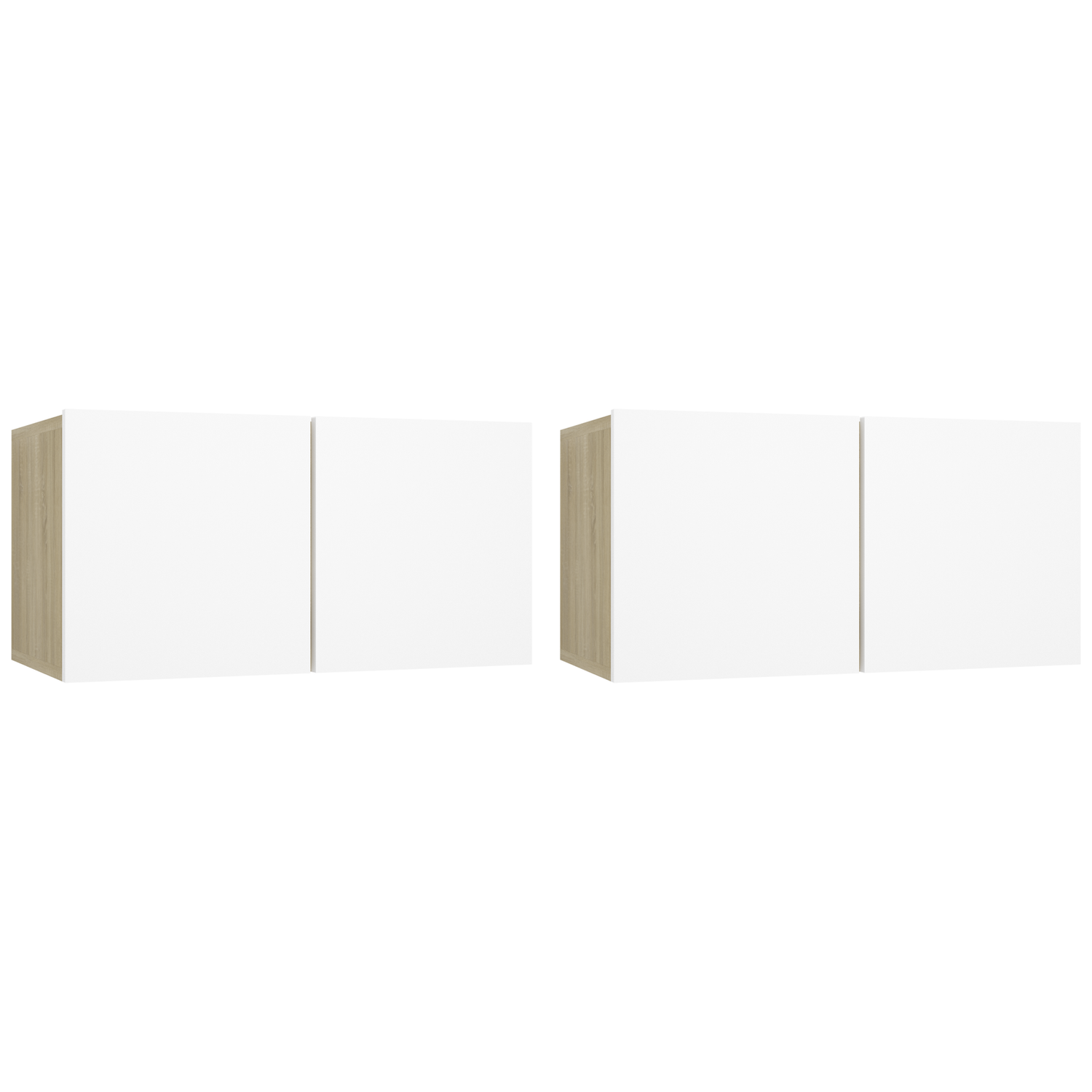 Hanging TV Cabinets 2 pcs White and Sonoma Oak 60x30x30 cm