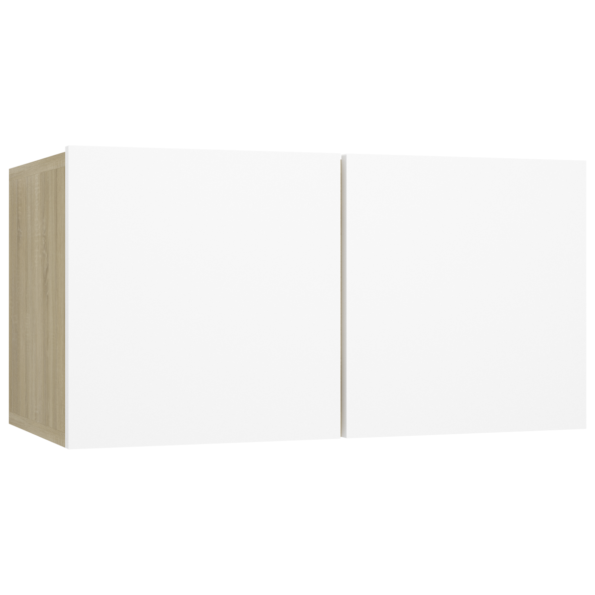 Hanging TV Cabinets 2 pcs White and Sonoma Oak 60x30x30 cm