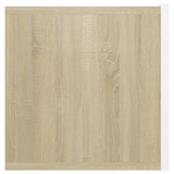 Hanging TV Cabinets 2 pcs White and Sonoma Oak 60x30x30 cm - Close-Up Angle